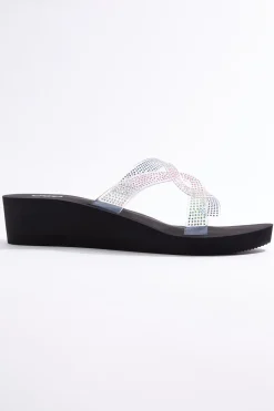 Cato Stone Lucite Twist Wedge Sandals> Sandals