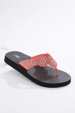 Cato Stone Medallion Flip Flops><noscript><img width=