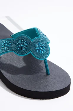 Cato Stone Medallion Flip Flops><noscript><img width=