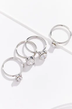 Cato Stone Silver Ring Set> Rings