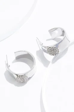 Cato Stone Studded Circle Hoop Earrings> Earrings