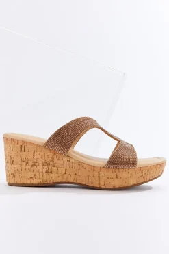 Cato Stone Twist Cork Wedges> Sandals