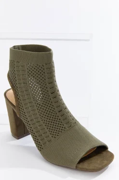 Cato Stretch Knit Open Toe Booties> Boots
