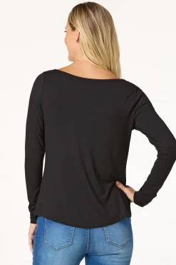 Cato Stretchy Scoop Neck Top> Tops