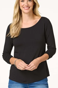 Cato Stretchy Scoop Neck Top><noscript><img width=
