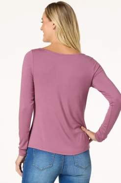 Cato Stretchy Scoop Neck Top><noscript><img width=