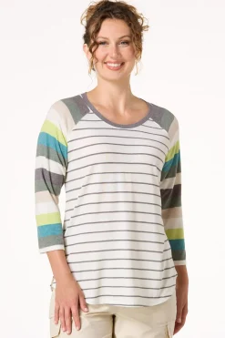 Cato Stripe Baseball Tee><noscript><img width=