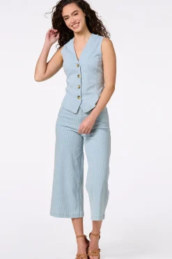 Cato Stripe Cropped Jeans><noscript><img width=