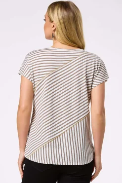 Cato Stripe Gauze Top> Tops