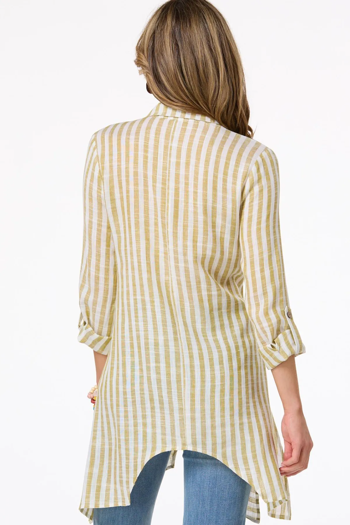 Cato Stripe Linen Tunic> Tops