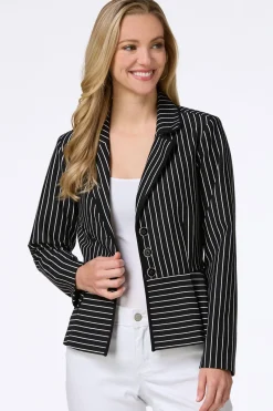 Cato Stripe Peplum Blazer> Jackets & Vests