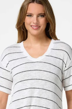 Cato Stripe V- Neck Tunic><noscript><img width=