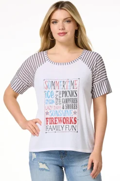 Cato Summertime Favorites Graphic Tee> Tops