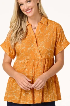 Cato Sunny Floral Babydoll Top> Tops