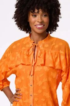 Cato Sunny Ruffled Clip- Dot Shirt><noscript><img width=