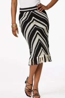 Cato Tasseled Crochet Skirt> Skirts