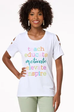 Cato Teach Educate Motivate Tee> Tops