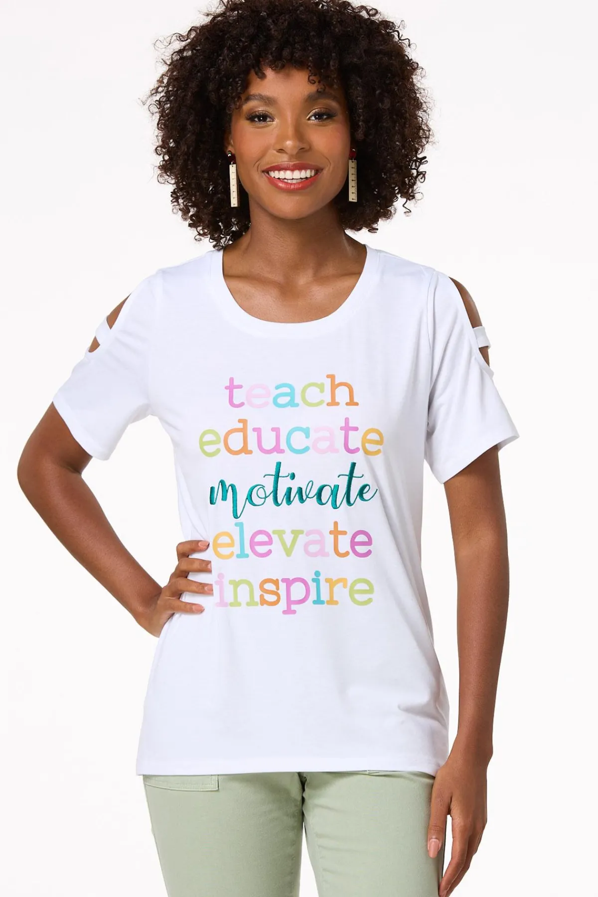 Cato Teach Educate Motivate Tee> Tops