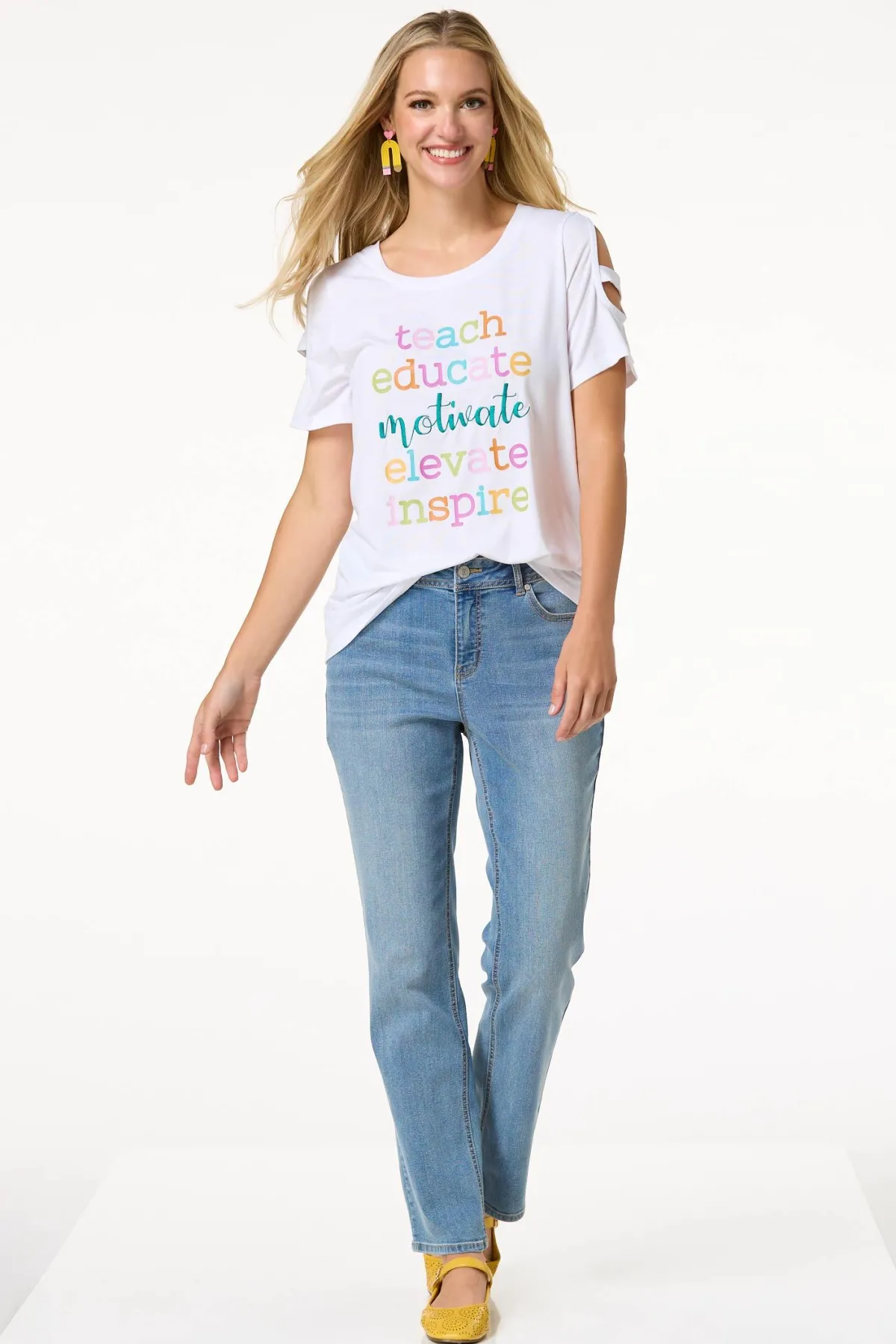Cato Teach Educate Motivate Tee> Tops