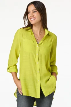 Cato Textured Button Down Tunic><noscript><img width=