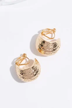 Cato Textured Huggie Hoop Earrings> Earrings