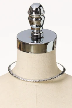 Cato Textured Metal Choker Necklace> Necklaces