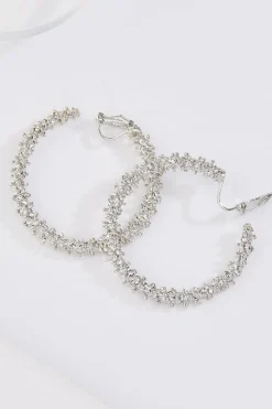 Cato Textured Metal Hoop Clip- On Earrings> Earrings