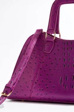 Cato Textured Purple Satchel><noscript><img width=