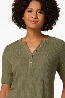 Cato Textured Stripe Henley><noscript><img width=