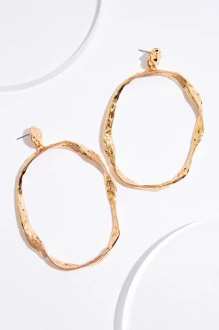 Cato Textured Twist Ring Earrings> Earrings