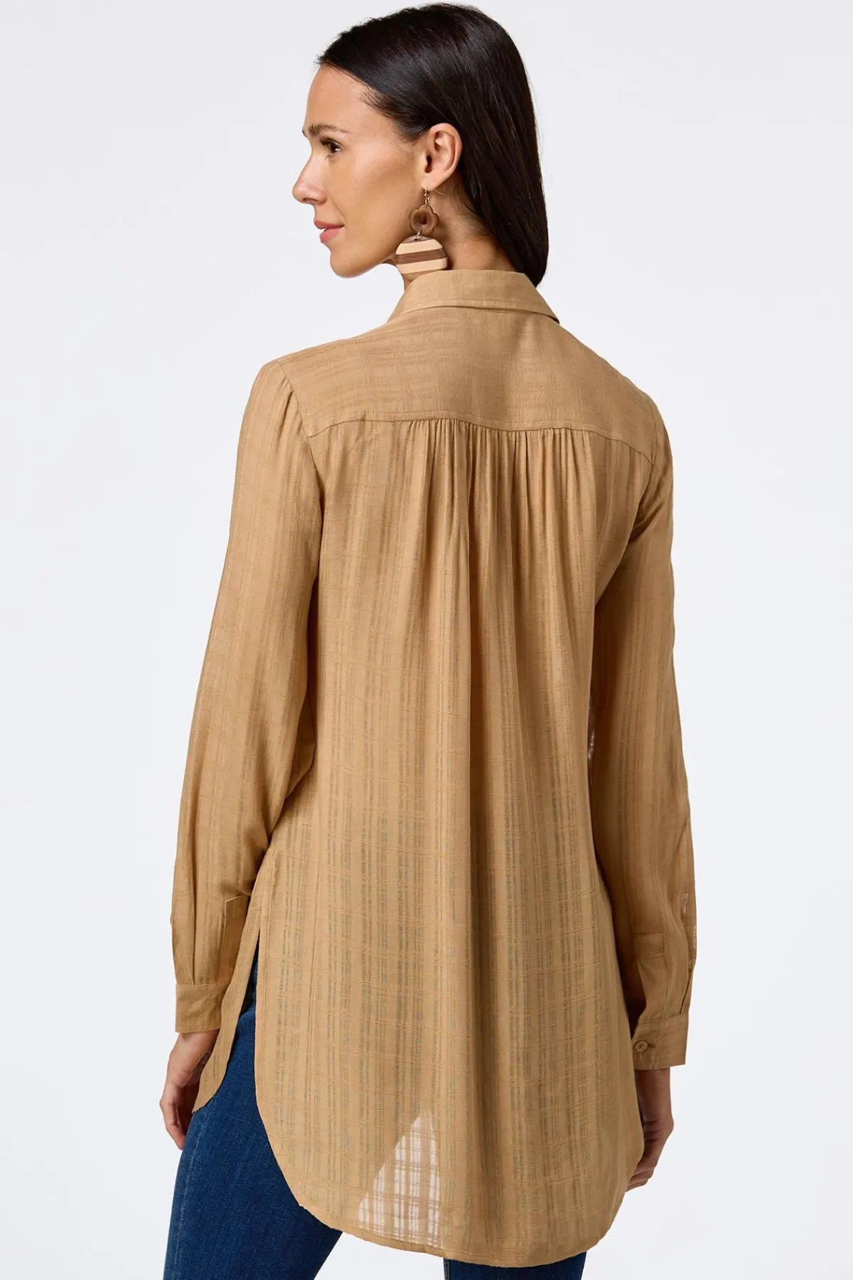 Cato Textured Two Pocket Tunic> Tops