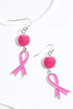 Cato Thread Ball Awareness Ribbon Earrings> Earrings