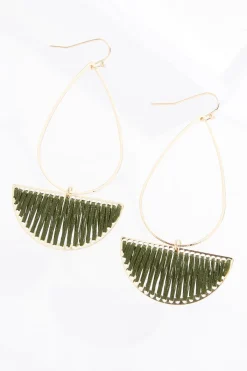Cato Thread Wrapped Tear Earrings> Earrings