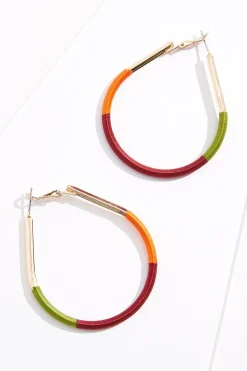 Cato Thread Wrapped Tear Earrings> Earrings