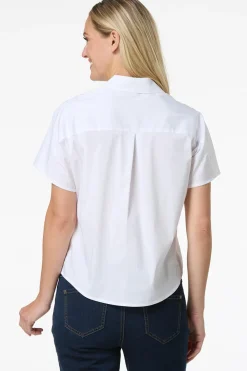 Cato Tie Front Poplin Shirt> Tops