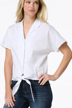 Cato Tie Front Poplin Shirt><noscript><img width=