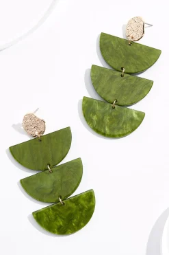 Cato Tiered Half Circle Lucite Earrings> Earrings