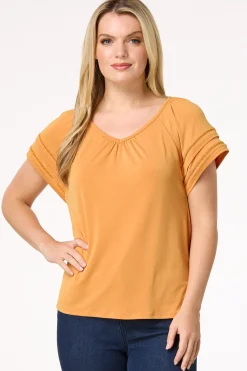 Cato Tiered Sleeve Top><noscript><img width=