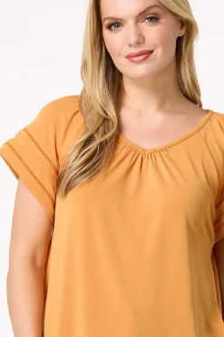 Cato Tiered Sleeve Top><noscript><img width=