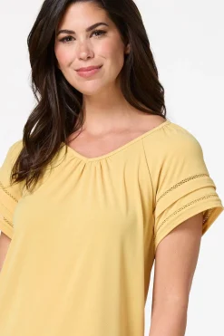 Cato Tiered Sleeve Top><noscript><img width=
