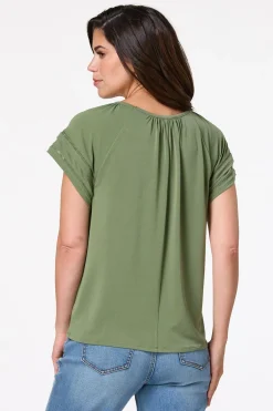 Cato Tiered Sleeve Top><noscript><img width=
