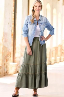 Cato Tiered Studded Skirt> Skirts