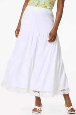 Cato Tiered Tasseled Skirt> Skirts