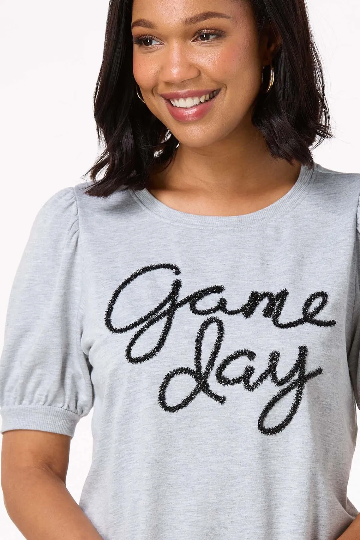 Cato Tinseled Game Day Top> Tops