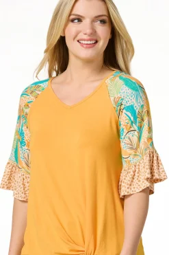 Cato Tropical Sleeve Top><noscript><img width=