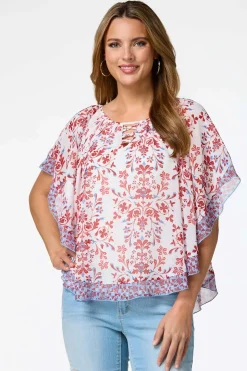 Cato Twin Floral Capelet> Tops