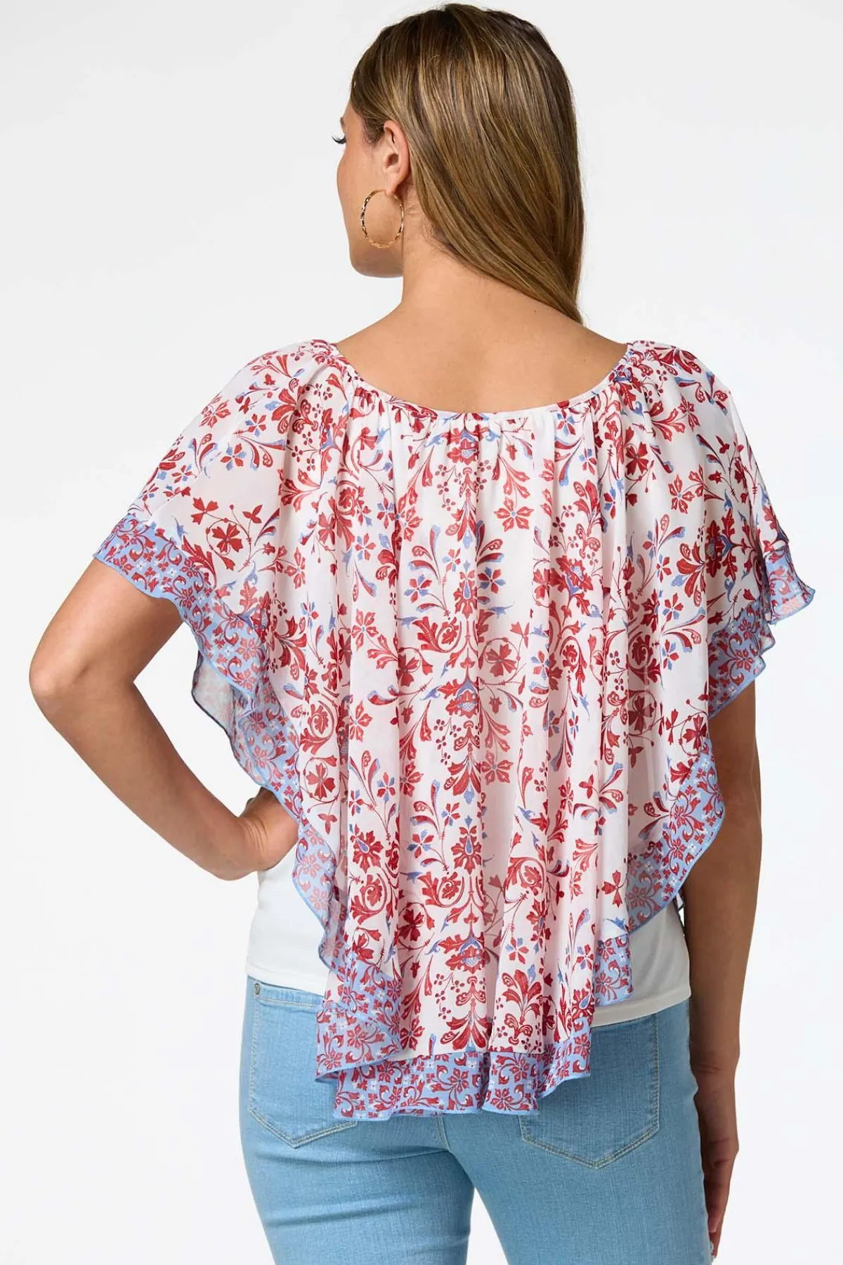 Cato Twin Floral Capelet> Tops