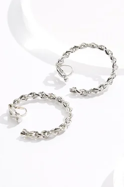 Cato Twist Chain Clip- On Hoop Earrings> Earrings