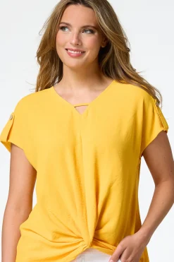 Cato Twist Hem V- Neck Top><noscript><img width=