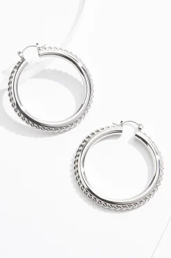 Cato Twisted Outline Hoop Earrings> Earrings